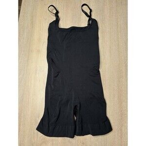 Skims Shapewear Bodysuit Shorts Tank Top Squareneck Black Size XL
